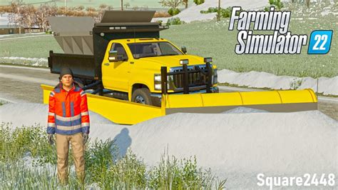 Snow Plowing County Roads Public Works Farming Simulator Youtube