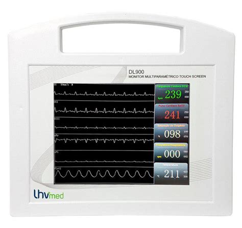 MONITOR MULTIPARAMETRO TS VET Eletrocardiógrafo Frequência