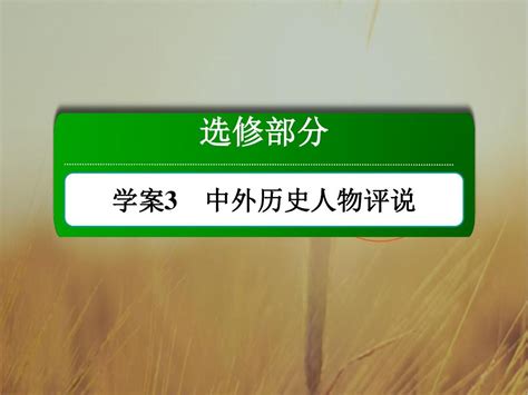 2019版高考历史一轮总复习课件：选3 中外历史人物评说 精品word文档免费下载亿佰文档网