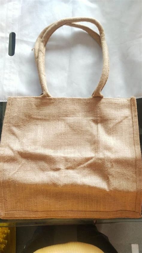 Open Brown Jute Carry Bag Size Dimension 13 5 X 13 X 5 Inch L X W X