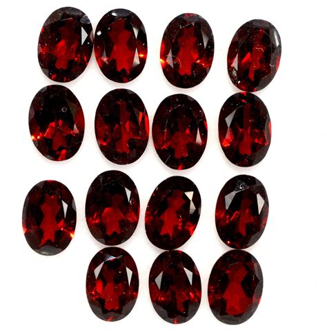 X Mm To X Mm Natural Red Garnet Oval Cut Lot Calibrated Untreated