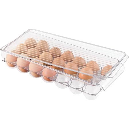 Mdesign Egg Tray For Refrigerator Large Egg Holder Made Of Plastic