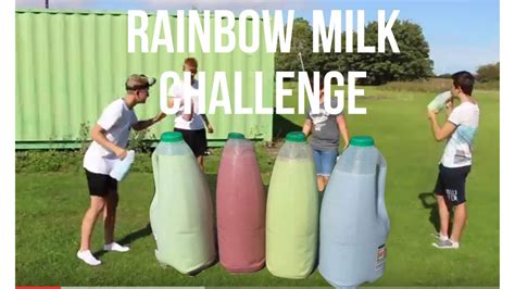 Rainbow Milk Challenge Vomit Alert Youtube