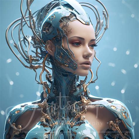 Robot Woman Art, Humanoid Art, Technology, Robot Lady Artwork , Poster ...