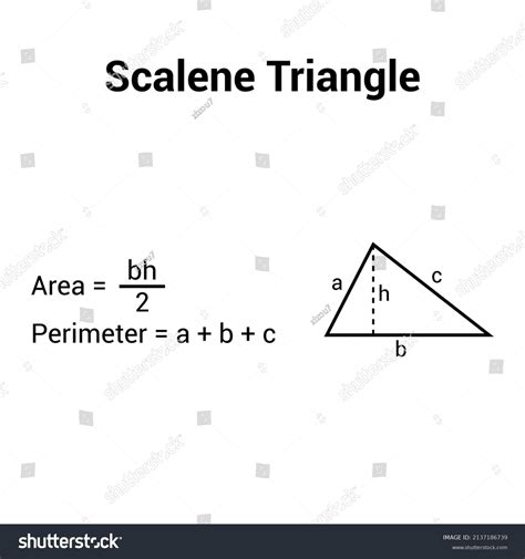 Area Perimeter Scalene Triangle Mathematics Stock Vector (Royalty Free ...