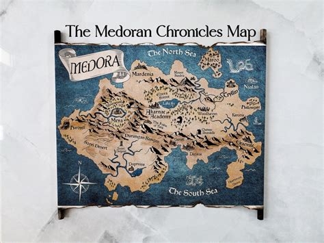 Medora Map On Handmade Scroll The Medoran Chronicles Map Etsy