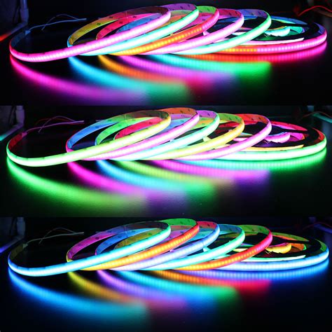 Waterproof 12V WS2811 RGB Color Chasing COB LED Strip 1 5m