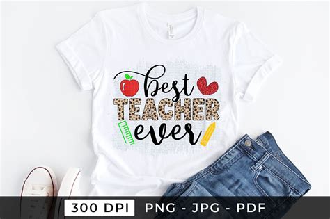 Best Teacher Ever Png Sublimation Png Graphic By Craftlabsvg