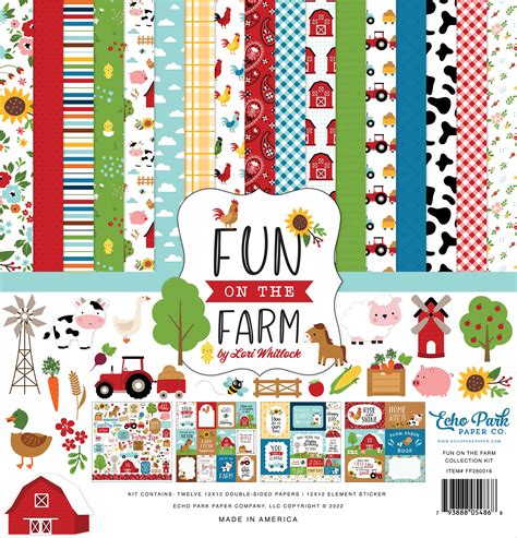 Echo Park Collection Kit 12x12 Fun On The Farm 793888054868