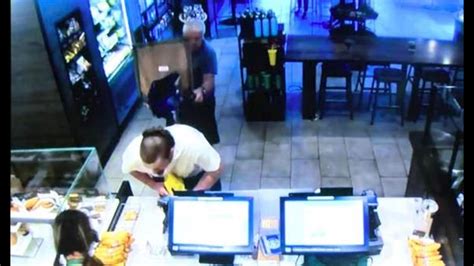 Dramatic Video Shows Starbucks Customer Fighting Off Armed Robber