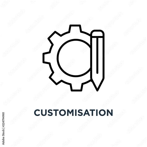 Customisation Icon Customisation Concept Symbol Design Vector Stock