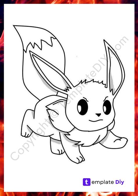 Printable Eevee Pokemon Coloring Pages In Pdf