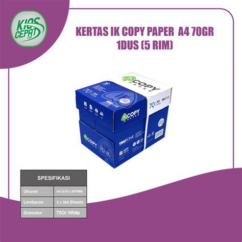 Jual Kertas Hvs A4 70gr 1 Dus 5 Rim Paperone Jakarta Barat Kioscepat Tokopedia