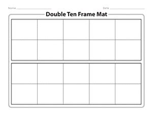 Double Ten Frame Mat | Worksheet | Education.com