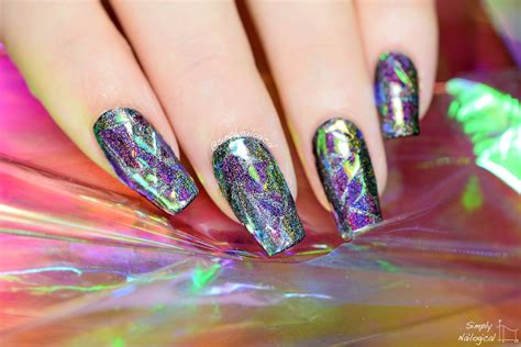 Simply Nailogical Holographic Shattered Glass Nails So Badass Rn