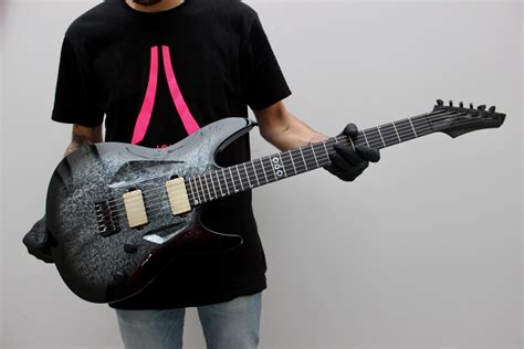 Dark Grey Sapphire Marble Burst Gloss Aristides Guitars