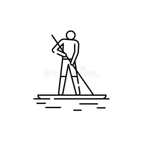 Paddleboarding Stock Illustrations Paddleboarding Stock