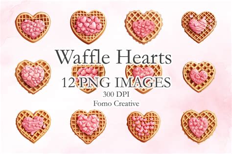 Waffle Hearts Graphic by Fomo Creative · Creative Fabrica