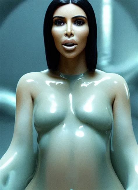 Film Still Of Kim Kardashian Ingesting Alien Slime Stable Diffusion