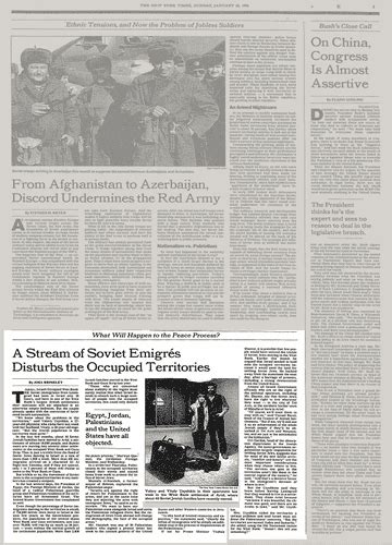 The World A Stream Of Soviet Emigres Disturbs The Occupied Territories The New York Times