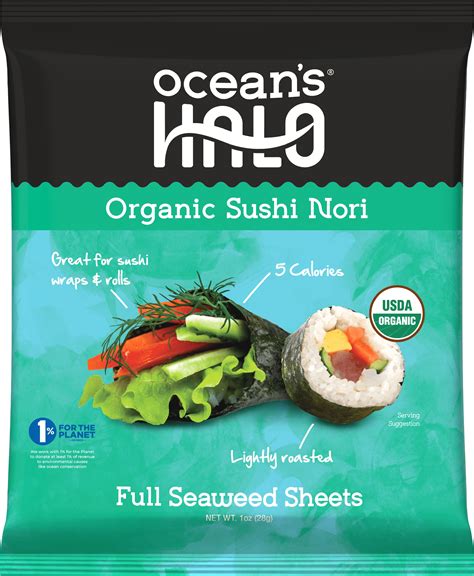 Oceans Halo Sushi Nori Seaweed Organic Vegan Non Gmo Perfect