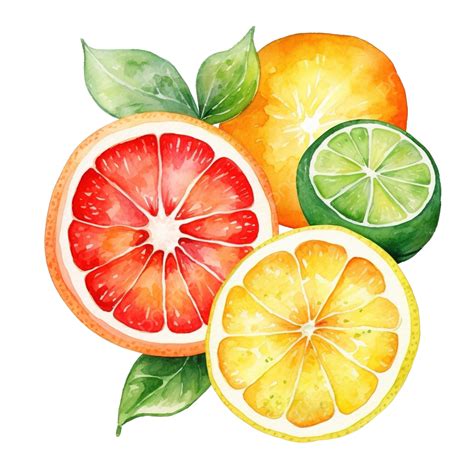 Ilustração Em Aquarela De Frutas Png Fruta Aquarela Fatiar Png