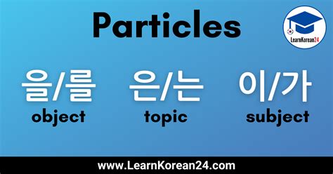 Korean Particles Cheat Sheet