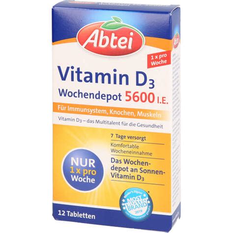 Abtei Vitamin D3 5600 I E Wochendepot 12 St