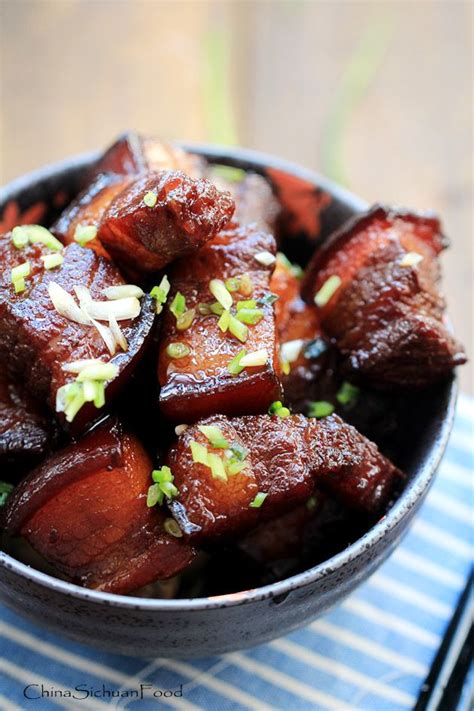 Hong Shao Rou— Red Braised Pork Belly China Sichuan Food Braised Pork Belly Braised Pork