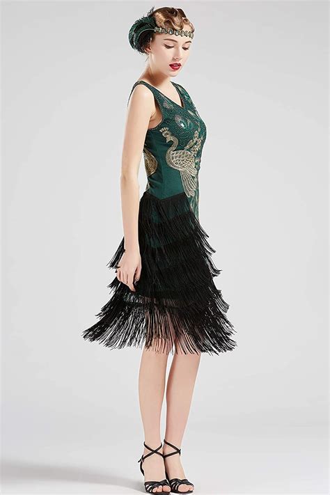 Ladies 1920s Great Gatsby Charleston Party Costume Sequin Tassel