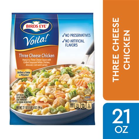 Birds Eye Voila Three Cheese Chicken Skillet Frozen Meal 21 Oz