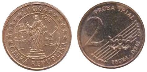 Euro Cents Proba Trial Essai Probe Coin Czech Republic Numista