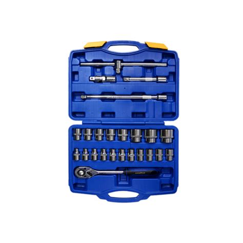 24 Pcs 1 2 Drive Bi Hex Socket Set Goodyear Tools