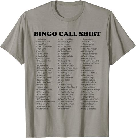 Funny Bingo Player Caller Gift For Men Women T Shirt Amazon Co Uk