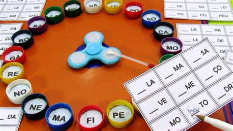 Roleta Silábica Spinner Jogo para alfabetização