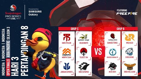 ID Group C Vs Group A Free Fire SPS Mobile Open Finals S3 Hari