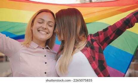 Happy Loving Homosexual Lesbian Lgbt Couple Stock Photo Shutterstock