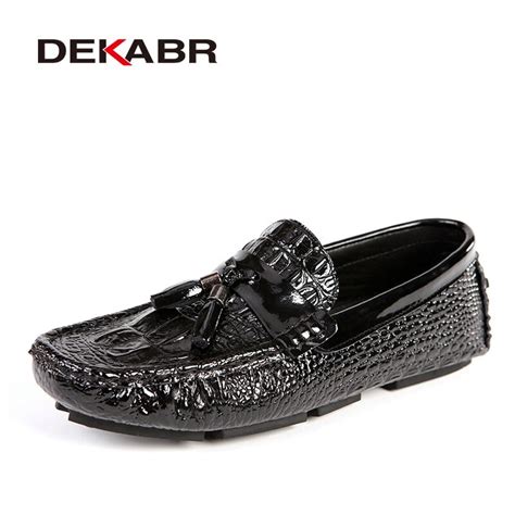 DEKABR Zapatos Transpirables Para Hombre Mocasines Planos De Lujo