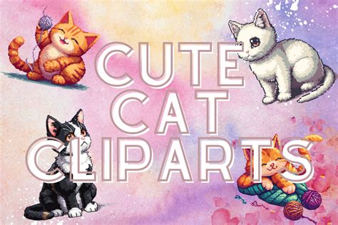 Whimsical Cat Clipart Stickers Graphic by Merlot S · Creative Fabrica