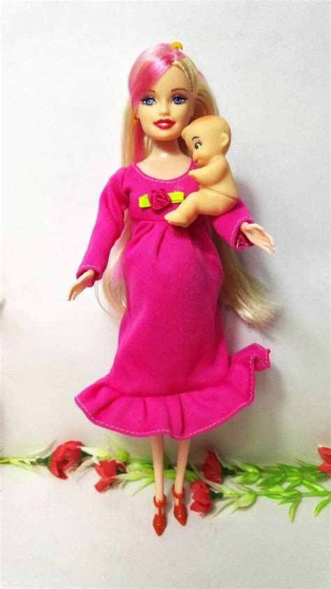 Educational Real pregnant doll suits mom doll have a baby in her tummy ...