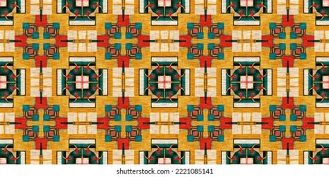 Traditional Tile Mosaic Seamless Border Pattern Stock Illustration ...