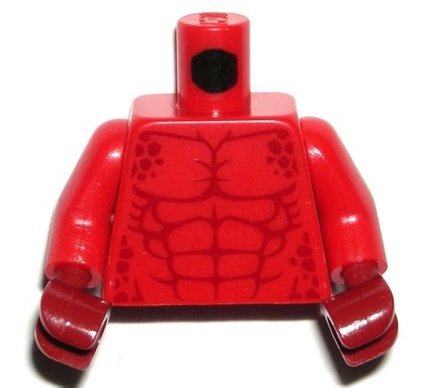 Lego Red Monster Minifigure Torso Muscle Chest Nexo Knights Building Toys