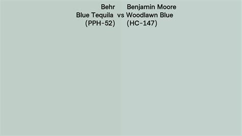 Behr Blue Tequila Pph Vs Benjamin Moore Woodlawn Blue Hc