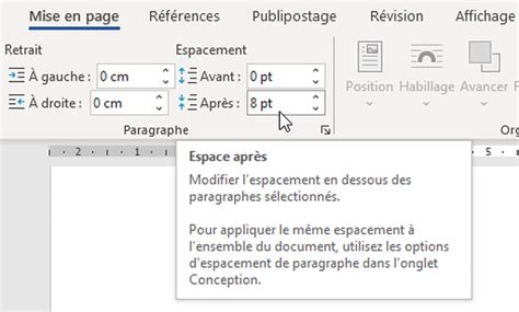 Paragraphe Word Retrait Espacement Interligne