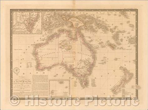 An Old Map Shows Australia And Other Countries