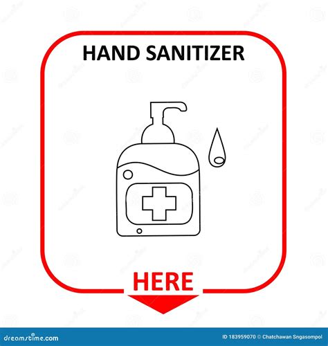 Warning Label Depicting For Washing Hands With Alcohol Gel Hand