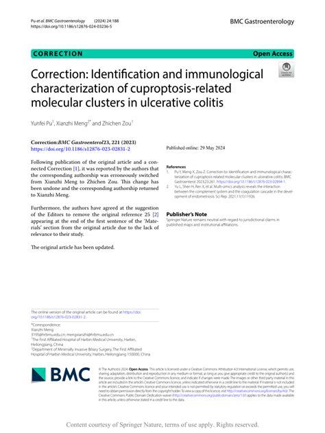 Pdf Correction Identification And Immunological Characterization Of