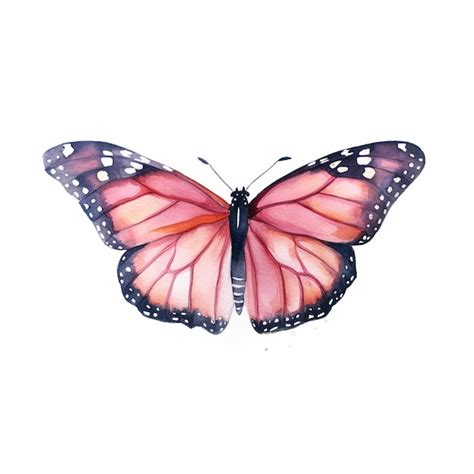 Premium Photo Butterfly With Pink Wings And White Dots On Wings