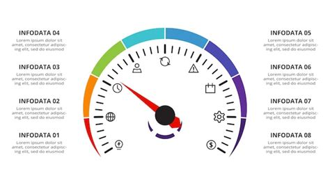 Premium Vector Speedometer Infographic With 8 Elements Template For