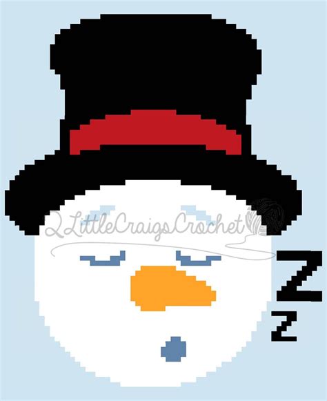 Instant Download C2c Snowman C2c Graph Crochet Graph Etsy